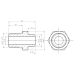 Anschweißnippel Anschluss 1/2 NPT AG mit Schweißende: 18mm