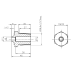 Anschweißnippel Anschluss W28,8x1/14 KEG AG mit Schweißende: 12mm