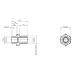 Anschweißnippel flach Anschluss M19x1,5 LH AG mit Schweißende: 18mm